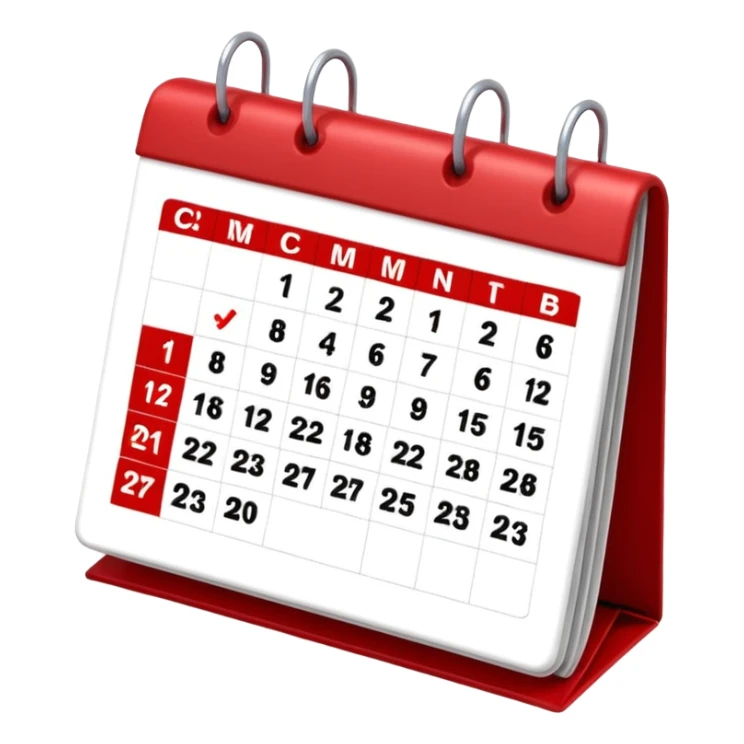 I want to generate a 3d image to show a calendar sticker