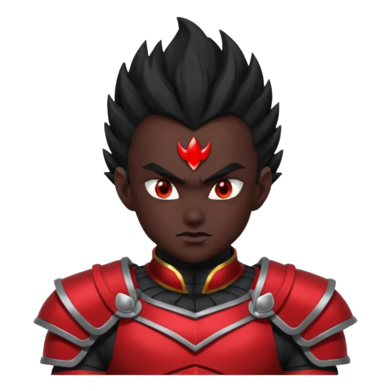 Dark Saiyan with literally black skin and red eyes sticker