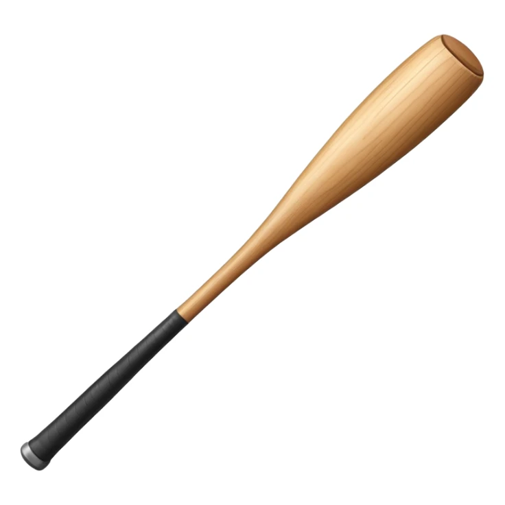 A piece of wood with a baseball bat sticker