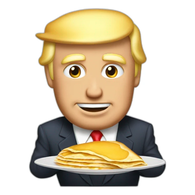 Trump qui mange des crêpes sticker