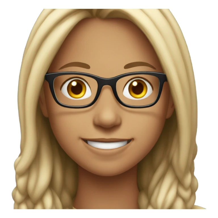 smiling girl with glasses outdoors sticker