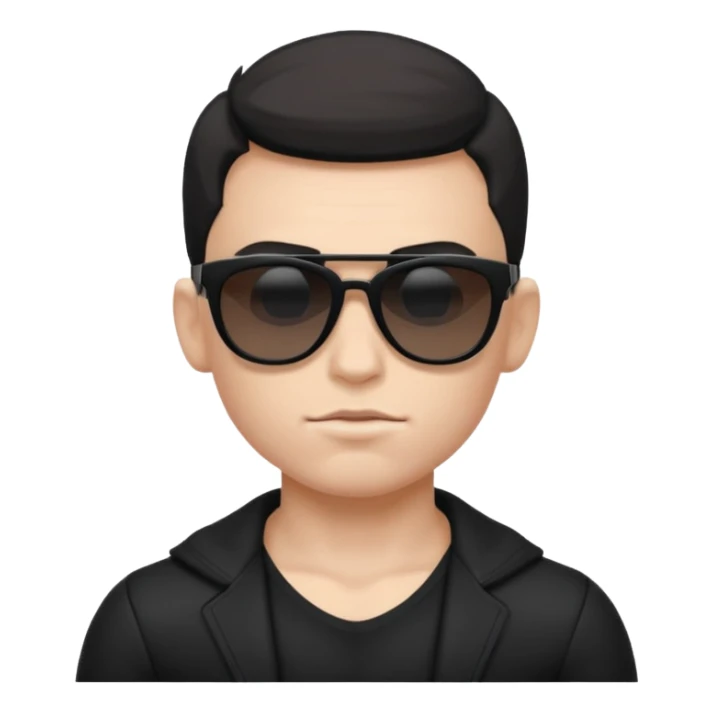 boy naked white musclar with sunglasses black sticker