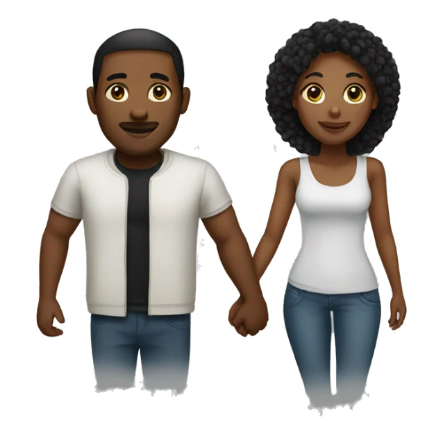 Black and black couple sticker