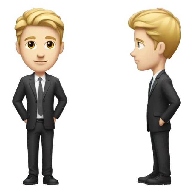 tall white kid, suit, basketball player sticker