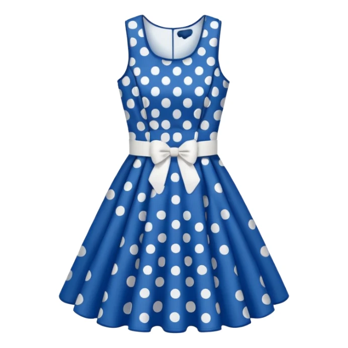 design of mini dress with blue color and little white sticker