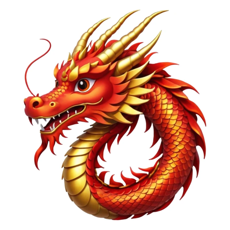 chinese dragon happy new year sticker