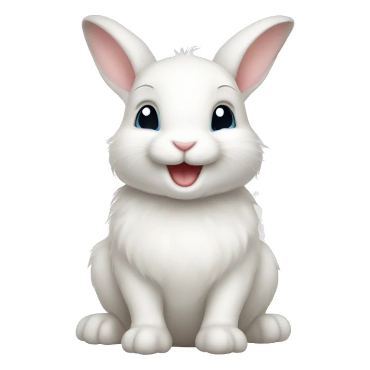 happy Rabbit white baby rabbit sticker