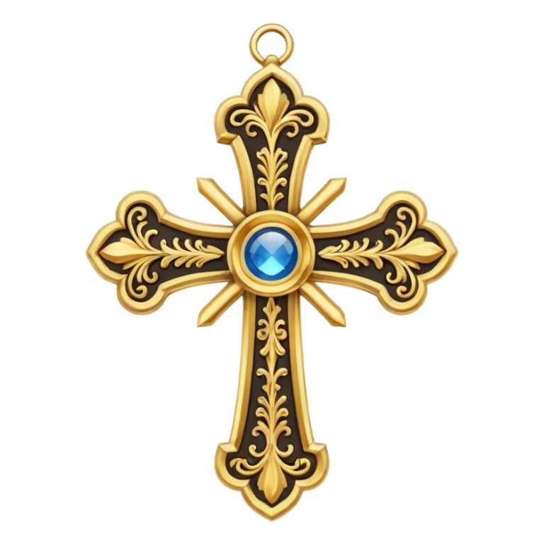 Eastern Orthodox cross. Transparent bakgrundl. AZ sticker