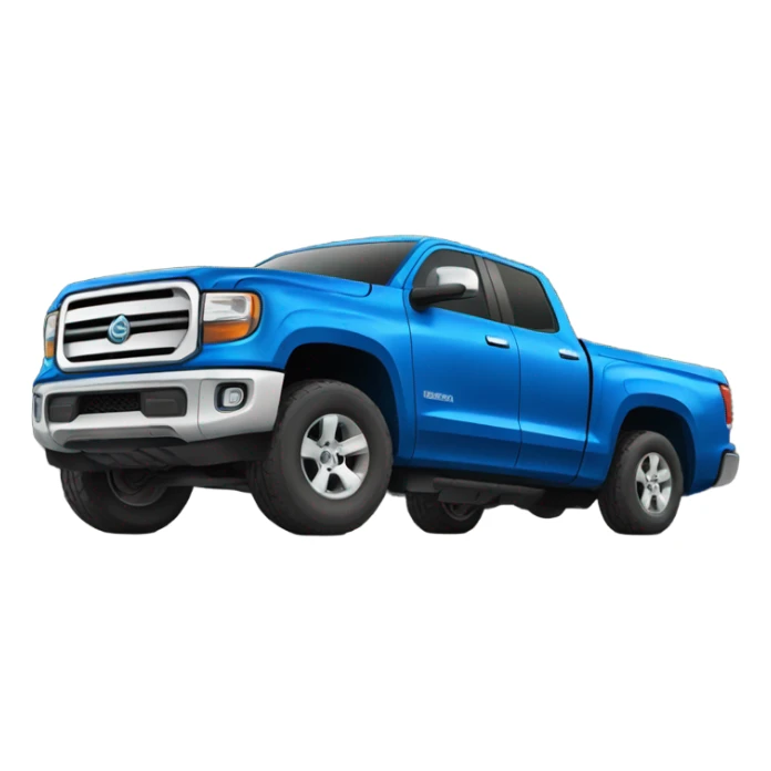 blue powerful big pickup truck sticker