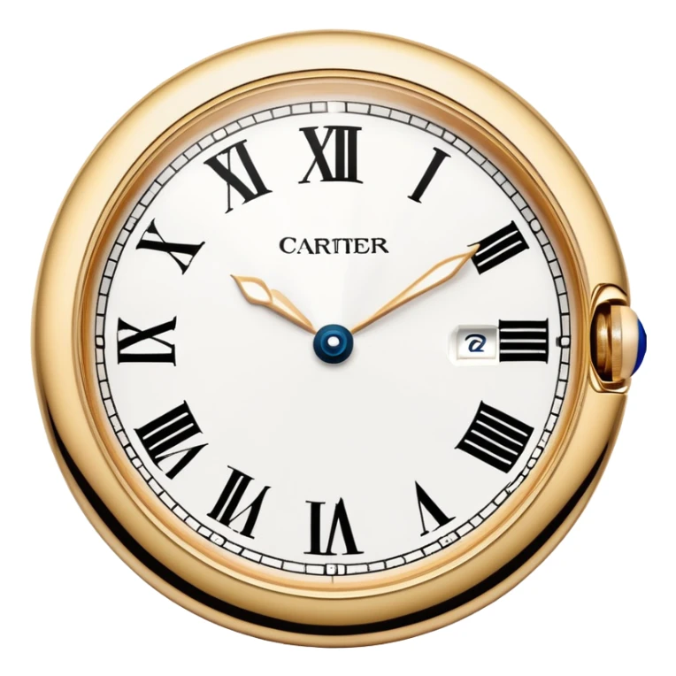 Cartier watch, luxury, sharp and clear, luxury details, iOS Apple emoji style sticker