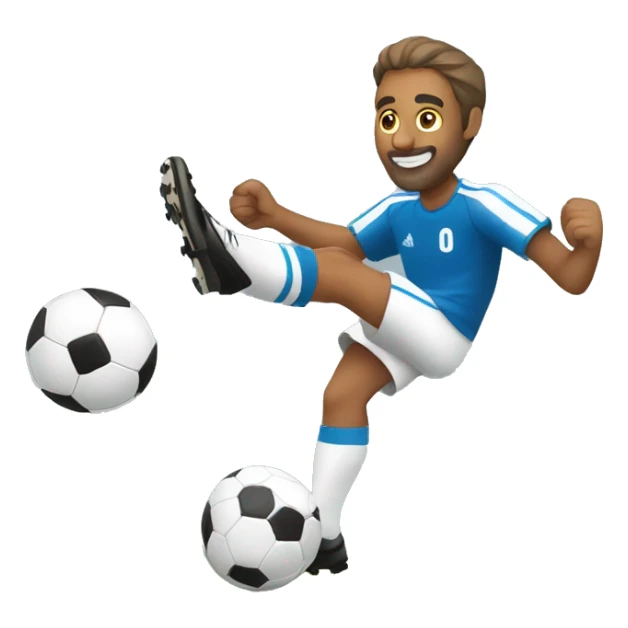 ANTONIO RUTIGER KICKING SOCCER BALL sticker