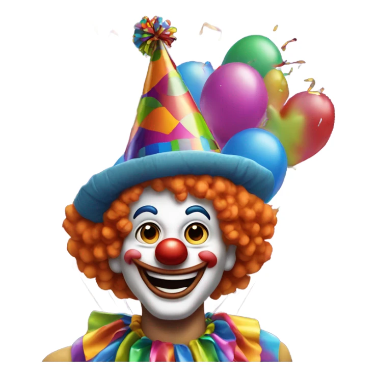 Art the clown partying  sticker