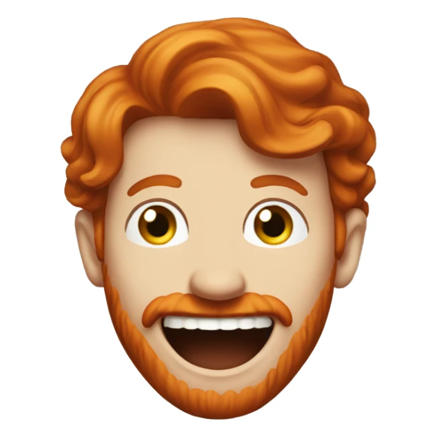 Irish redhead man, maniacally laughing sticker