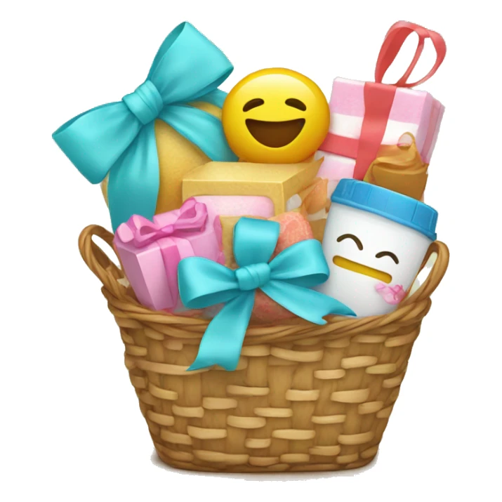cute gift basket with cute gifts  sticker