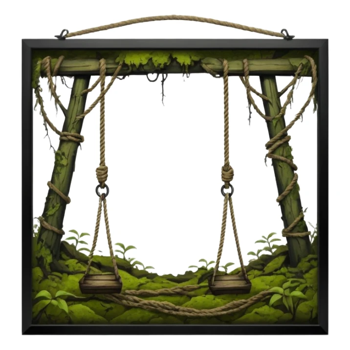 Old wold hanged in wild forest sticker