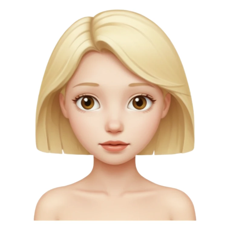 Blonde girl nude sticker