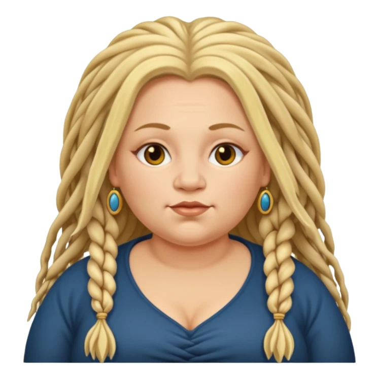 very fat beautiful rich blonde dreadlocked woman sticker