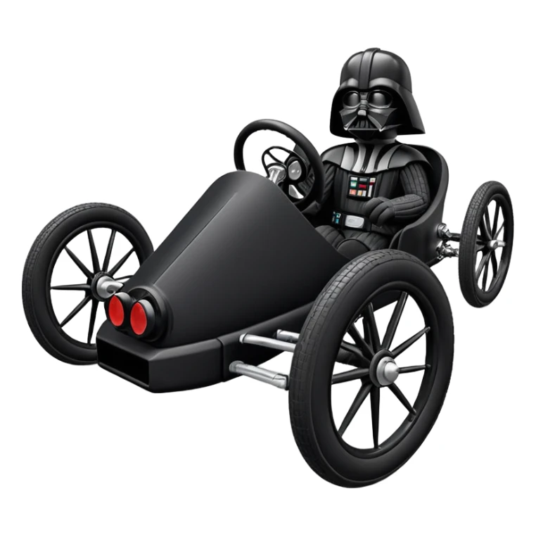 Darth Vader’s plush and refined two cylinder cyclekart with advanced rugged suspension and steering  sticker