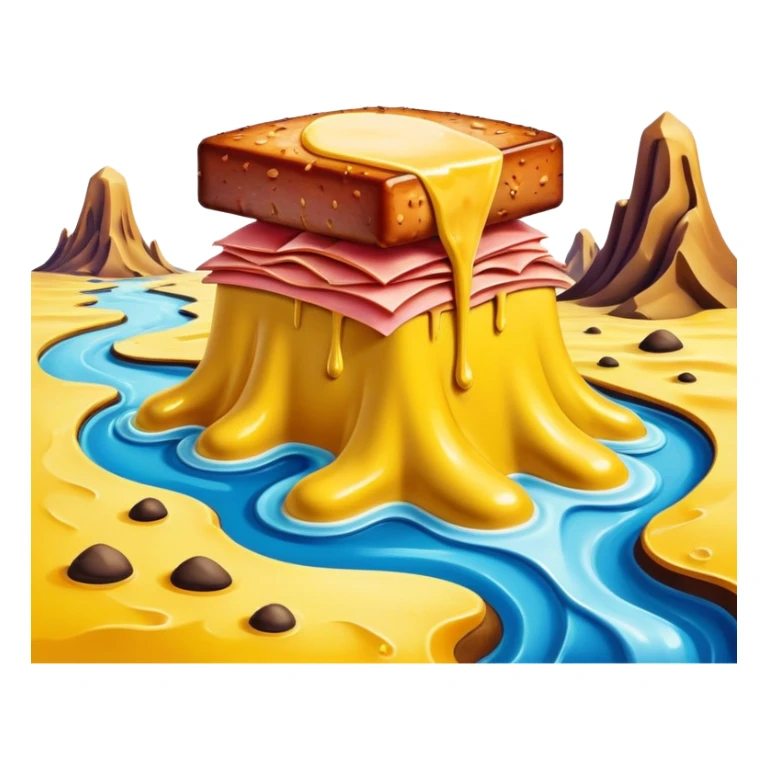 spam land surreal dali landscape sticker