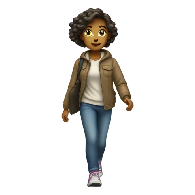 Girl on the road  sticker
