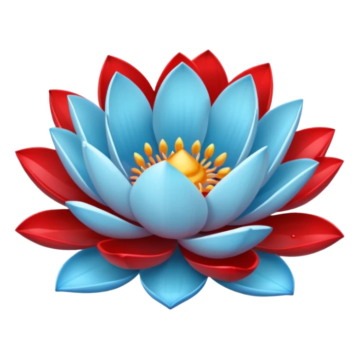 light blue lotus flower spilling wblood sticker