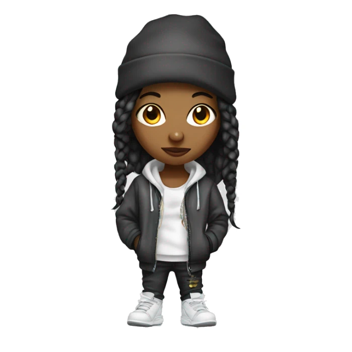 hip-hop girl sticker