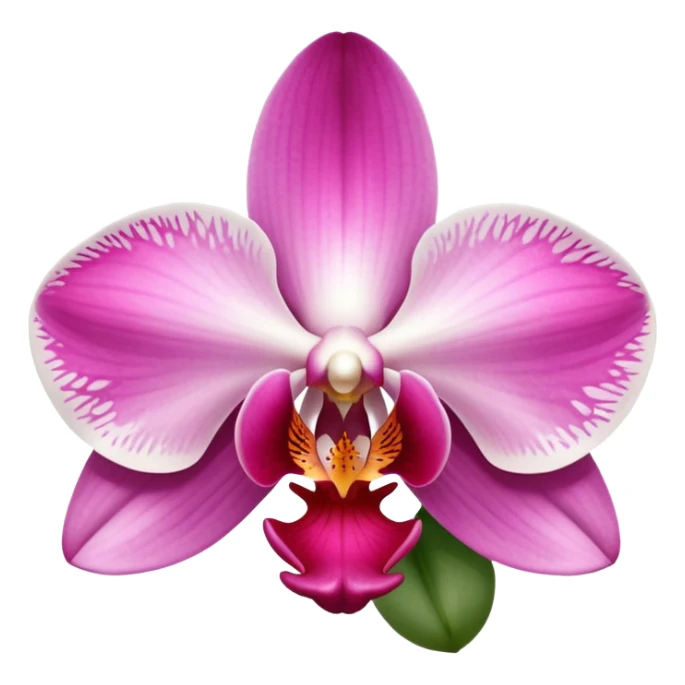 exquisite-phalaenopsis-moth-orchid-with-pure-white-petals-and-subtle-pink-center sticker