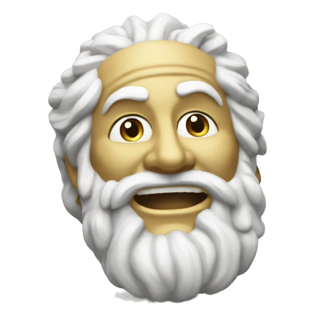 Ancient Greek King Odysseus Statue Face Only, Rolling on the floor laughing, Off-white sticker