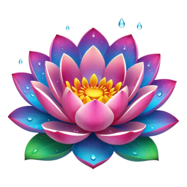 Rainbow lotus sticker