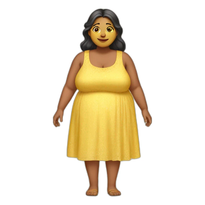 Fat yellow dress indian mom sticker