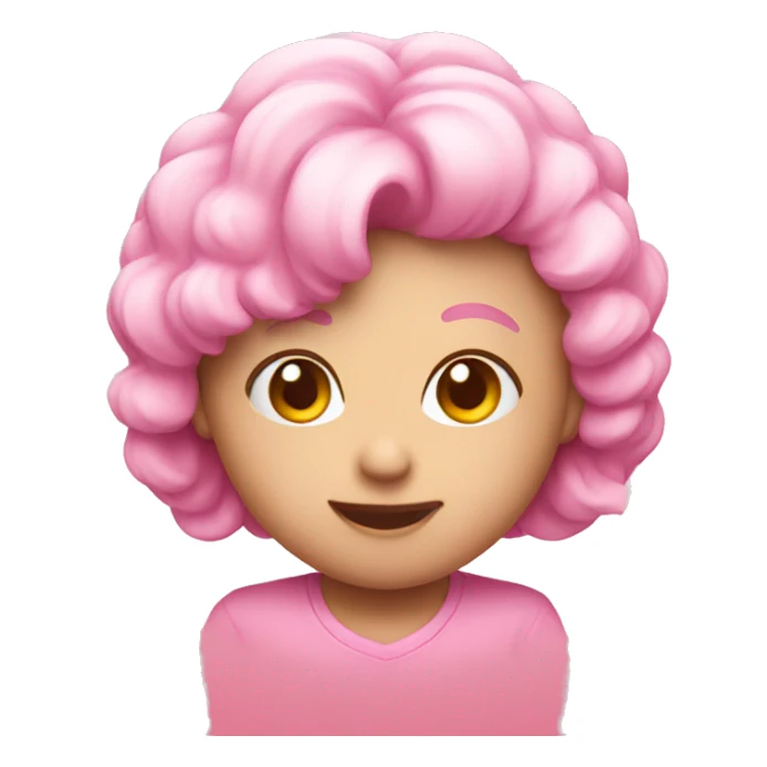 Pink cute love emoji  sticker