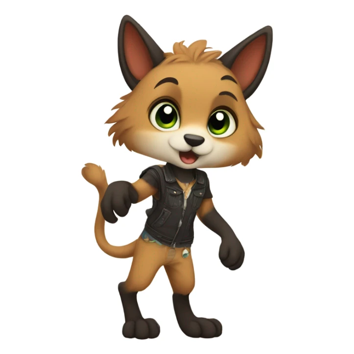 Anthro Fursona Furry Edgy Cool Cute Full body sticker