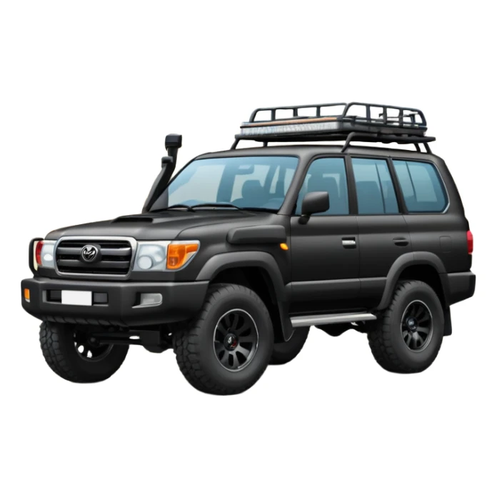 Modified Toyota landcr new model black color sticker