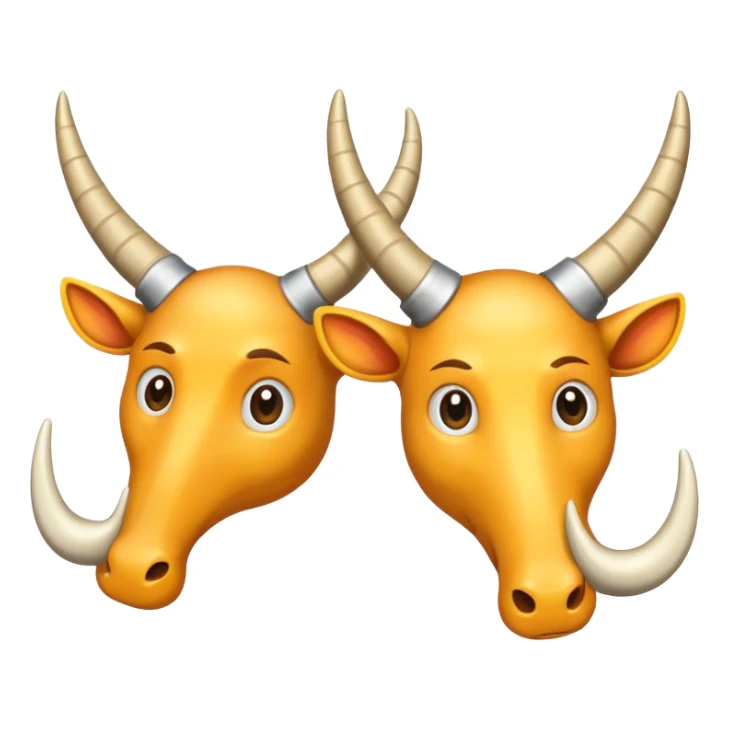 a pair of horns, isolated sticker