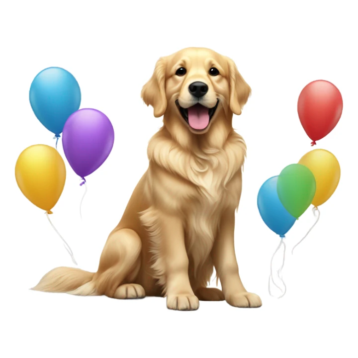 Golden retriever couleur blanc anniversaire  sticker