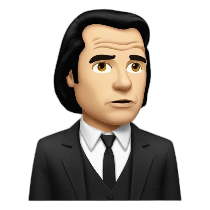 Confused John Travolta as Vincent Vega in Pulp Fiction sticker