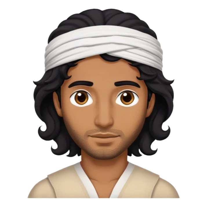 Guy with black wavy hair from Middle East  sticker