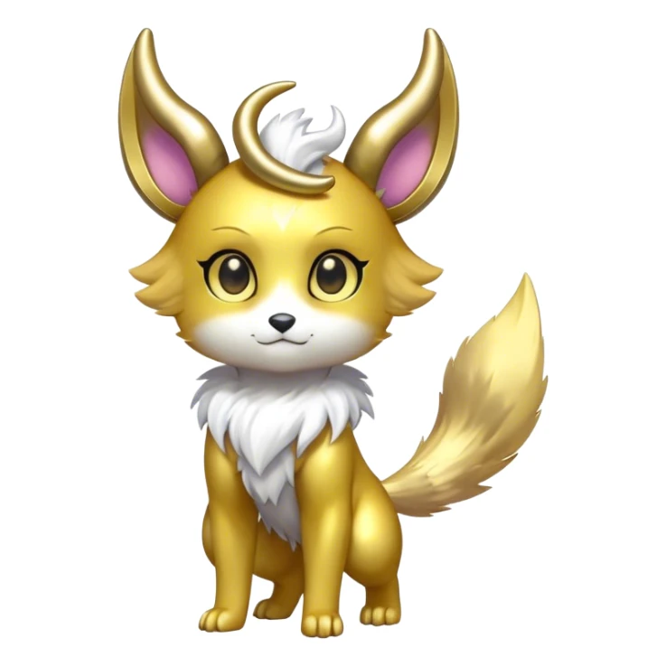 Shiny Chibi Anthro Sona Fakemon-Spectrobe Full Body sticker