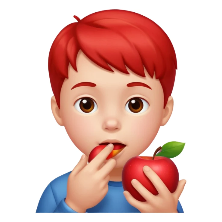 Bambino che mangia la mela sticker