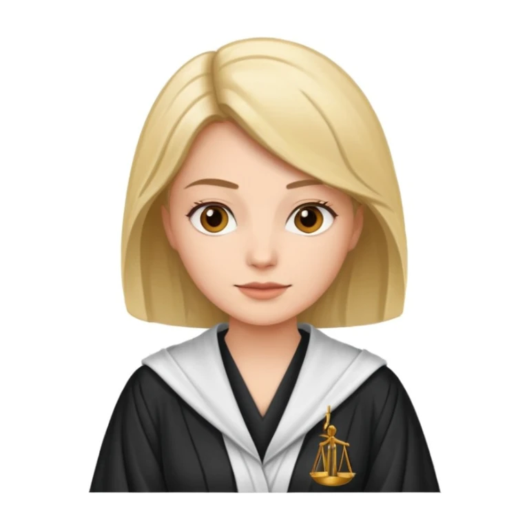 
woman lawyer Wearing a robe sticker
