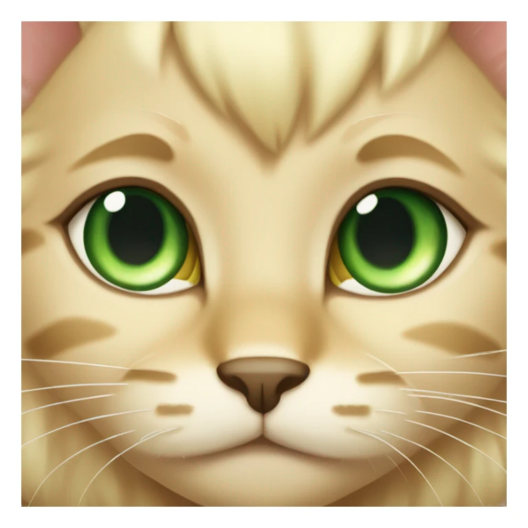 blond cat with green eyes and who is super cute  sticker