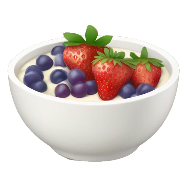 fruit yogurt bowl with strawberries and grapes sticker
