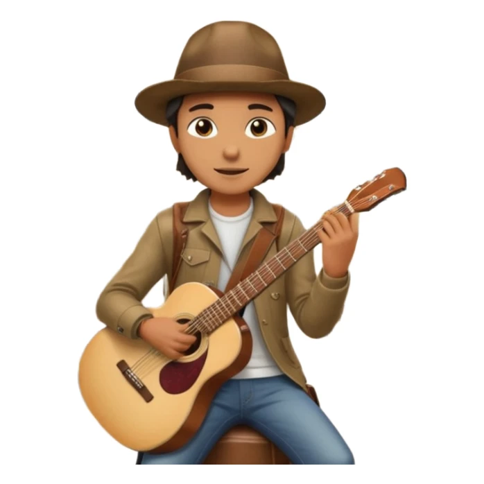 Rider with guitar case,Metro Riders, inside metro train, no transparent, with background,full image , negative transparent, positive background. sticker