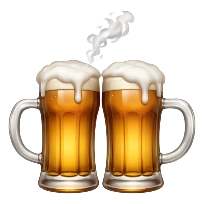 beer clink emoji combined with puff emoji sticker