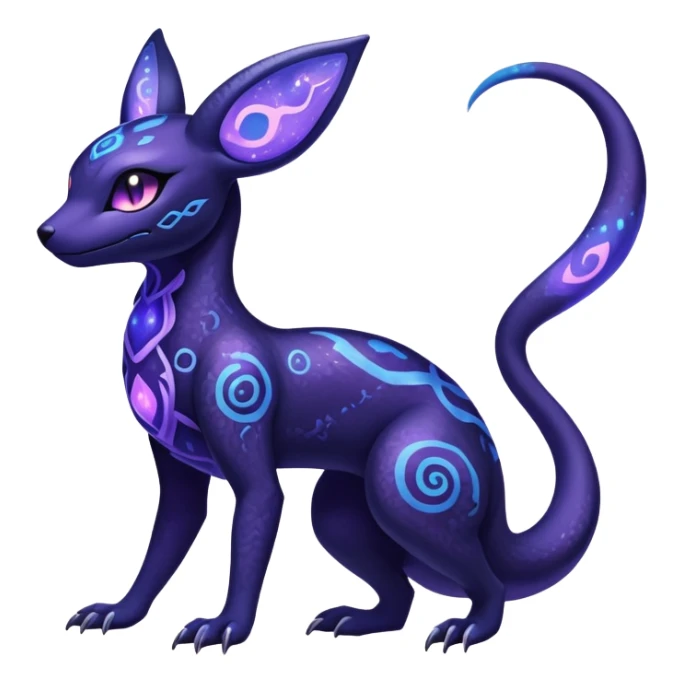 Nebulae Salandit-Umbreon-Fakémon-hybrid-creature (full body)  sticker