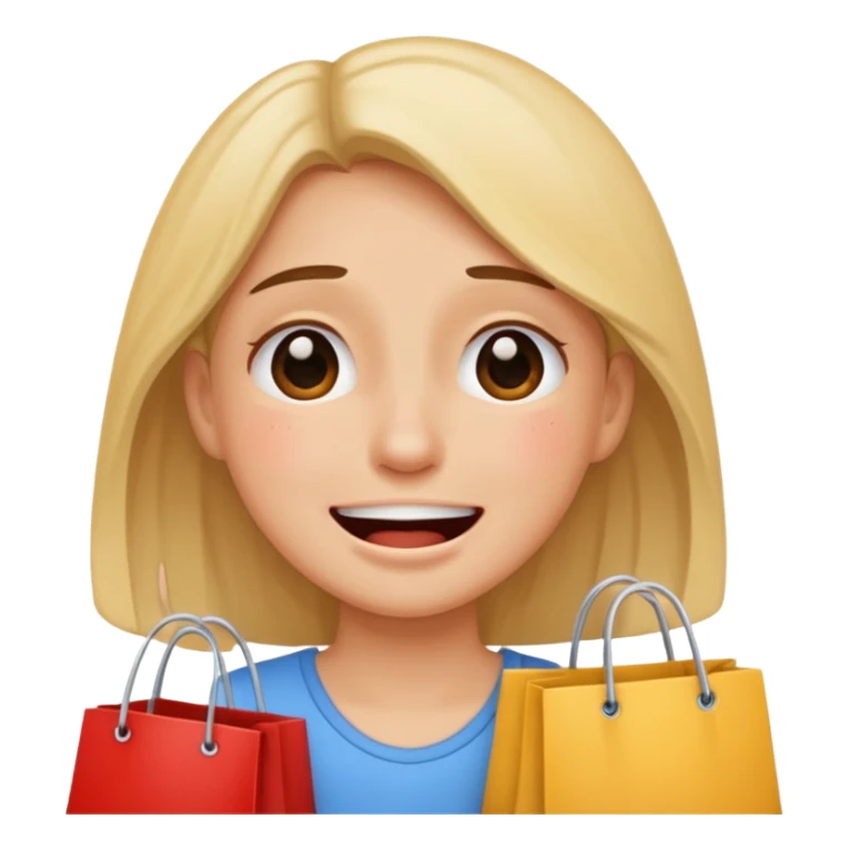 Crying face with happiness because of good shopping  sticker