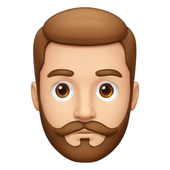 male portrait with facial hair sticker