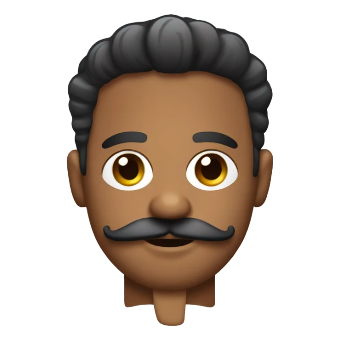Brown guy with mustache holding barber clippers sticker