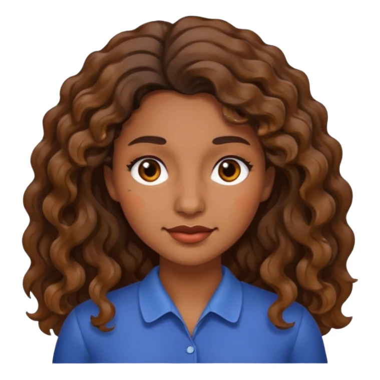 Uma mulher morena de cabelo ondulado e um sinal na bochecha sticker