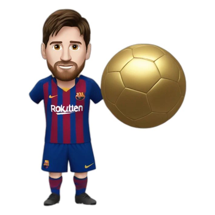 Lionel Messi et le Ballon d'or sticker